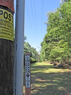2013: Witness post for the Mount Rose survey marker (which is underground), where the geodetic surveying of New Jersey began.