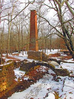 2014: The brick ruins of the old furnace are now part of Weymouth Furnace Park, which is run by Atlantic County.