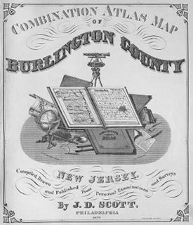 James D. Scott. Combination Atlas Map of Burlington County, New Jersey: Compiled, Drawn and Published from Personal Examinations and Surveys (Philadelphia: J. D. Scott, 1876) [Historic Maps Collection]. 88 pp., including illustrations and maps.