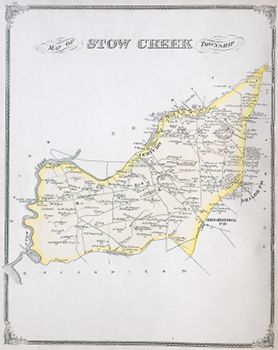 "Map of Stow Creek Township." Lithograph map, with added color, 39.8 × 31 cm. Scale: none given.