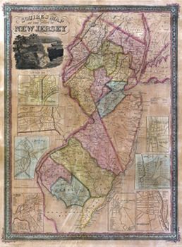 1836: John T. Hammond. "Squire's Map of the State of New Jersey" (New York: B. S. Squire, Jr., 1836) [Historic Maps Collection]. Wall map, with added color, 68 × 49 cm. Scale: 10 miles to 1.5 inches. One of three known copies.